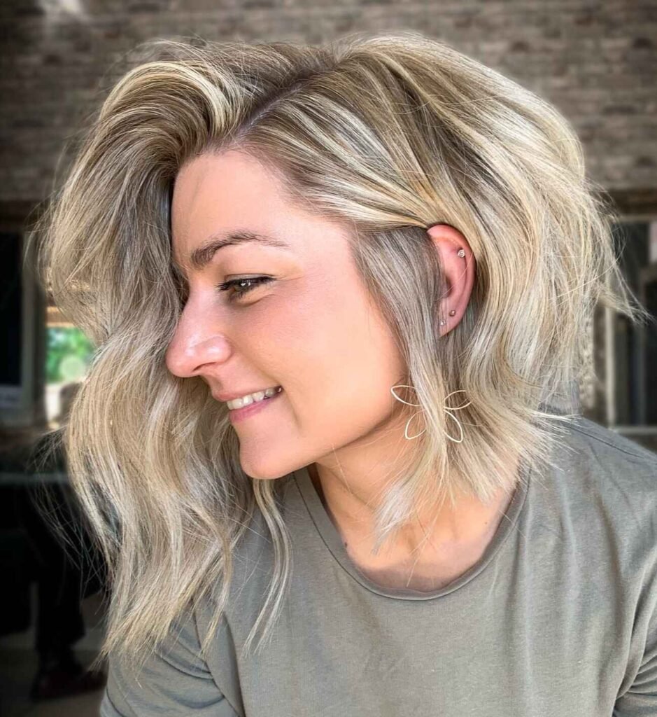 Bob with Long Angled Layers