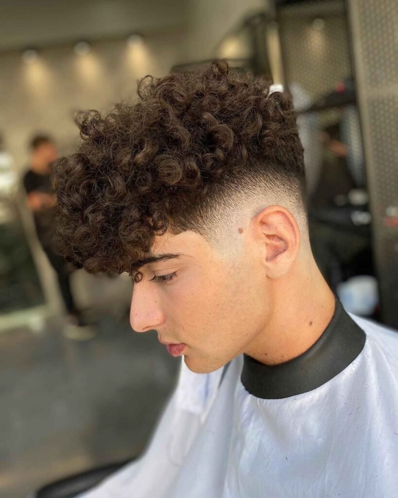 Curly Low Fade