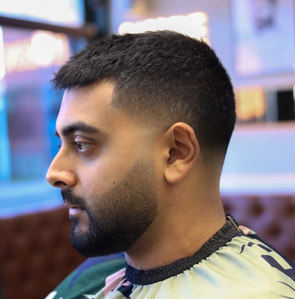 Styled-Up Top With Low Burst Fade