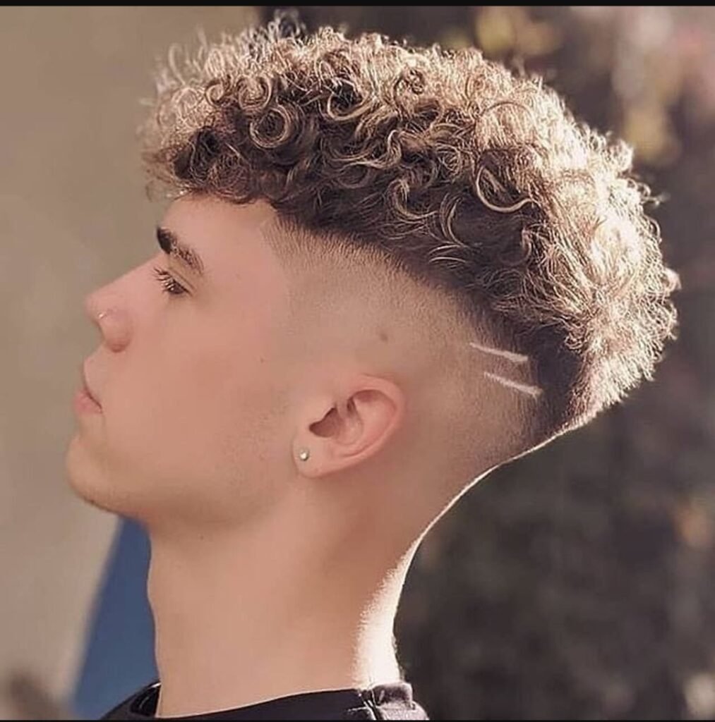 Curly Mohawk Fade