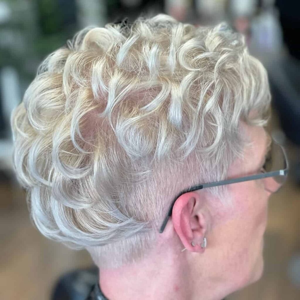 Undercut Pixie Cut for Older Women with Glasses