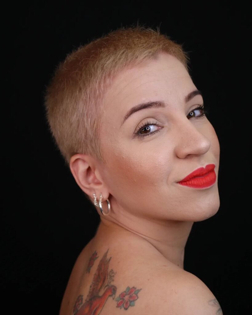 Golden Blonde Buzz Cut