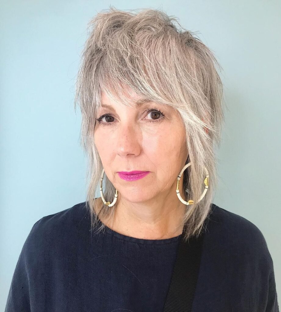 Medium-Length Shag with Balayage