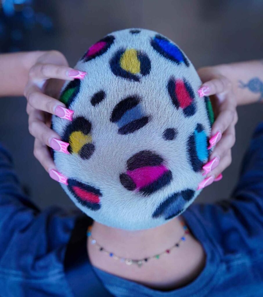 Colorful and Spotty Buzz Cut
