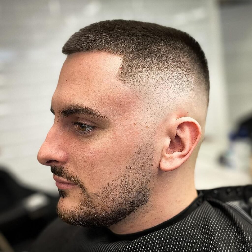 Buzz cut high fade for men