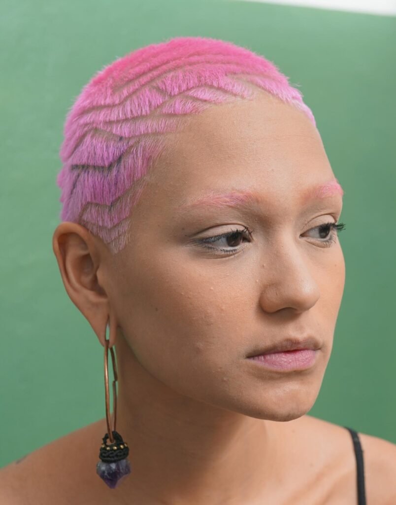 Pink Three-Dimensional Buzz Cut
