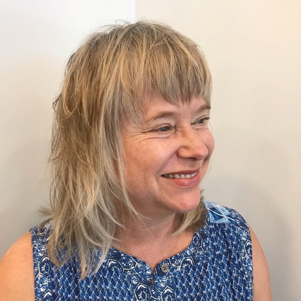Shaggy Mullet for Fine Hair