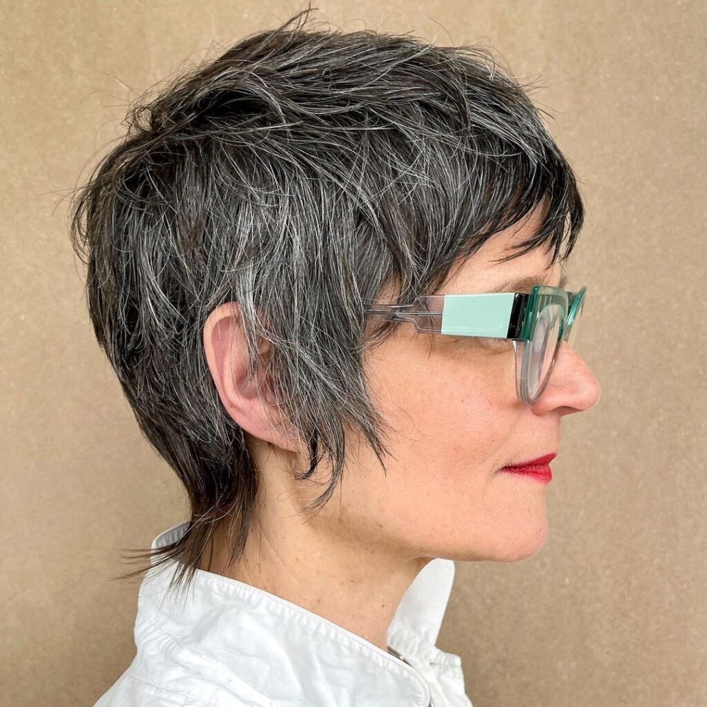 Salt-and-Pepper Short Textured Shag