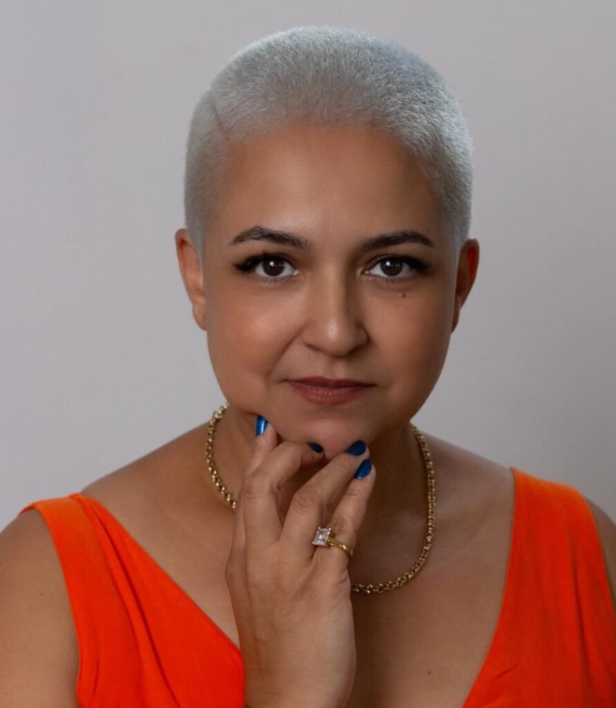 Platinum Buzz Cut with Accent Strip