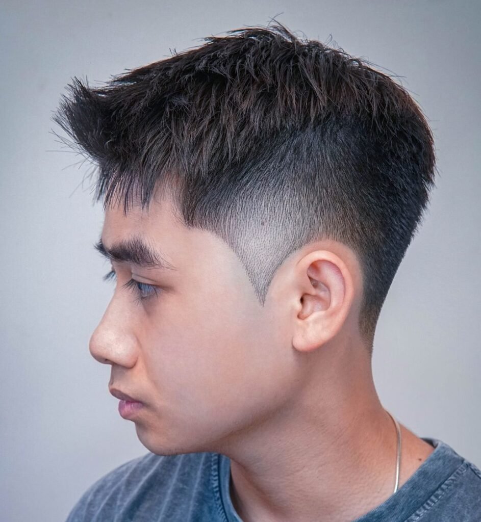 Undercut quiff with lineup
