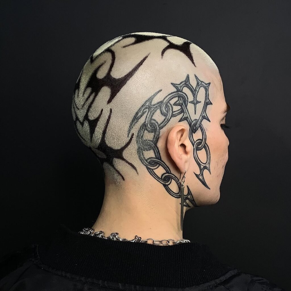 Tattooed Short Buzz Cut