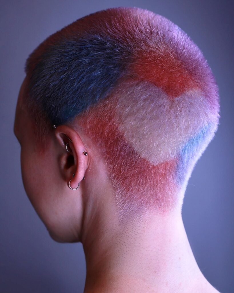 Pastel Colored Buzz Cut