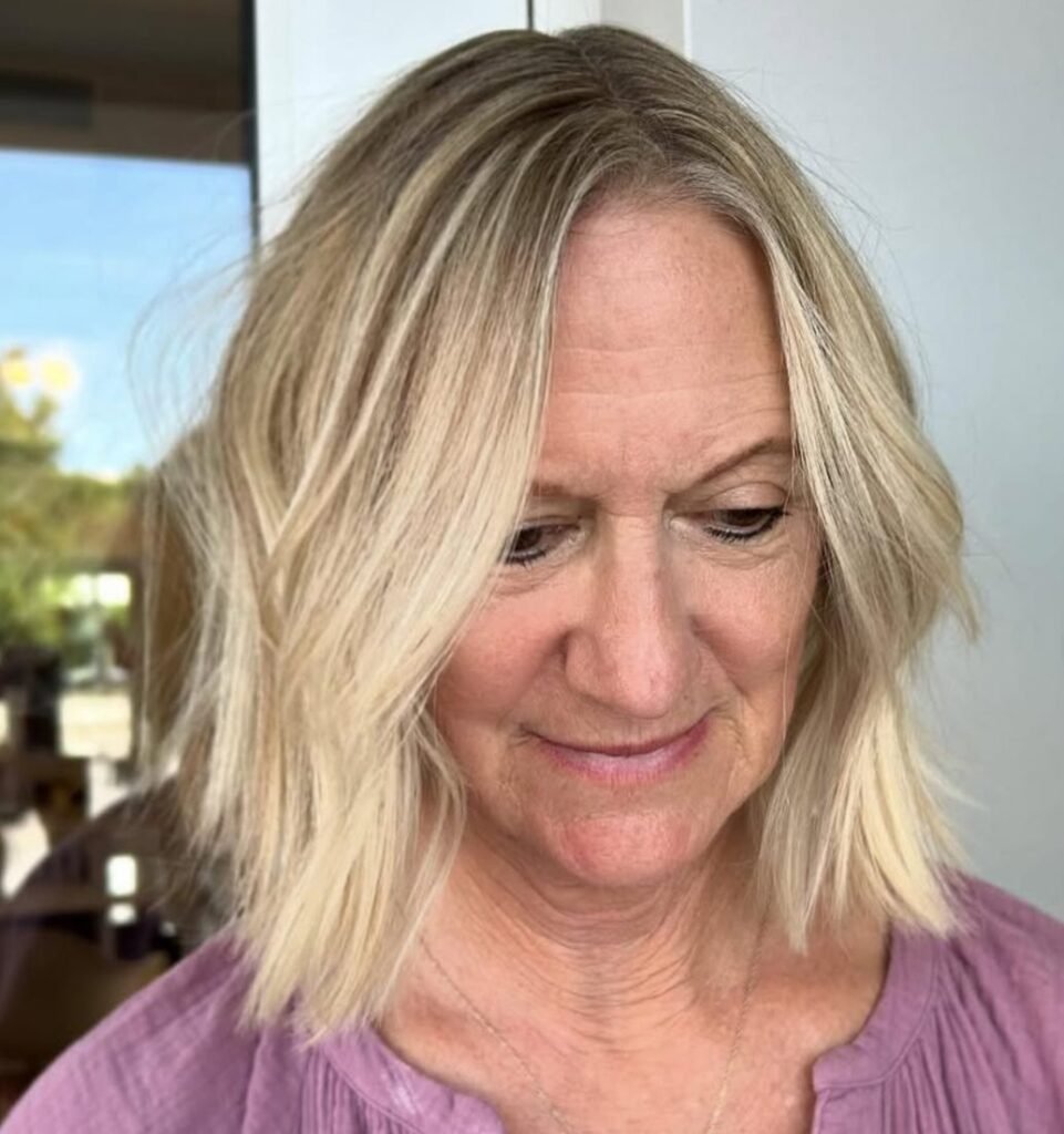 Blunt Bob with Subtle Side Part
