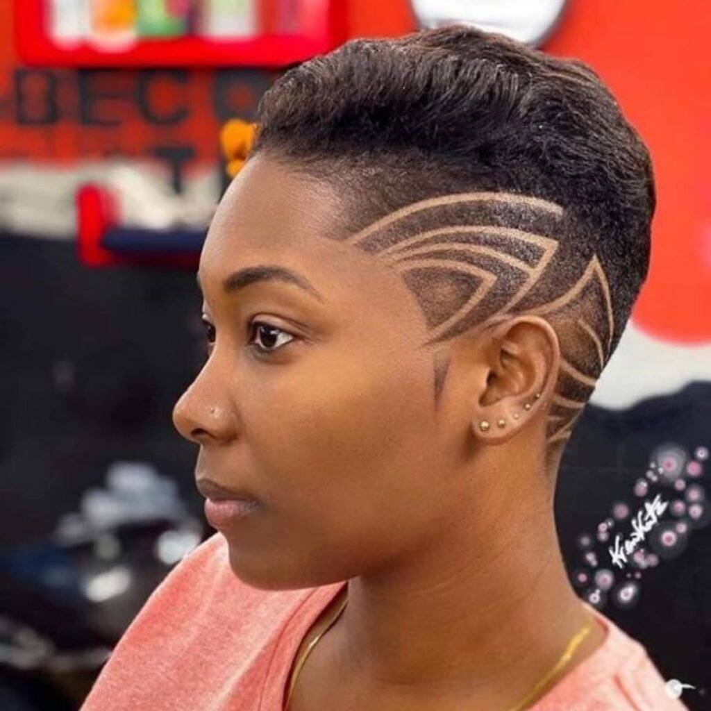 Shield Design Fade with a Transitioning Haircut