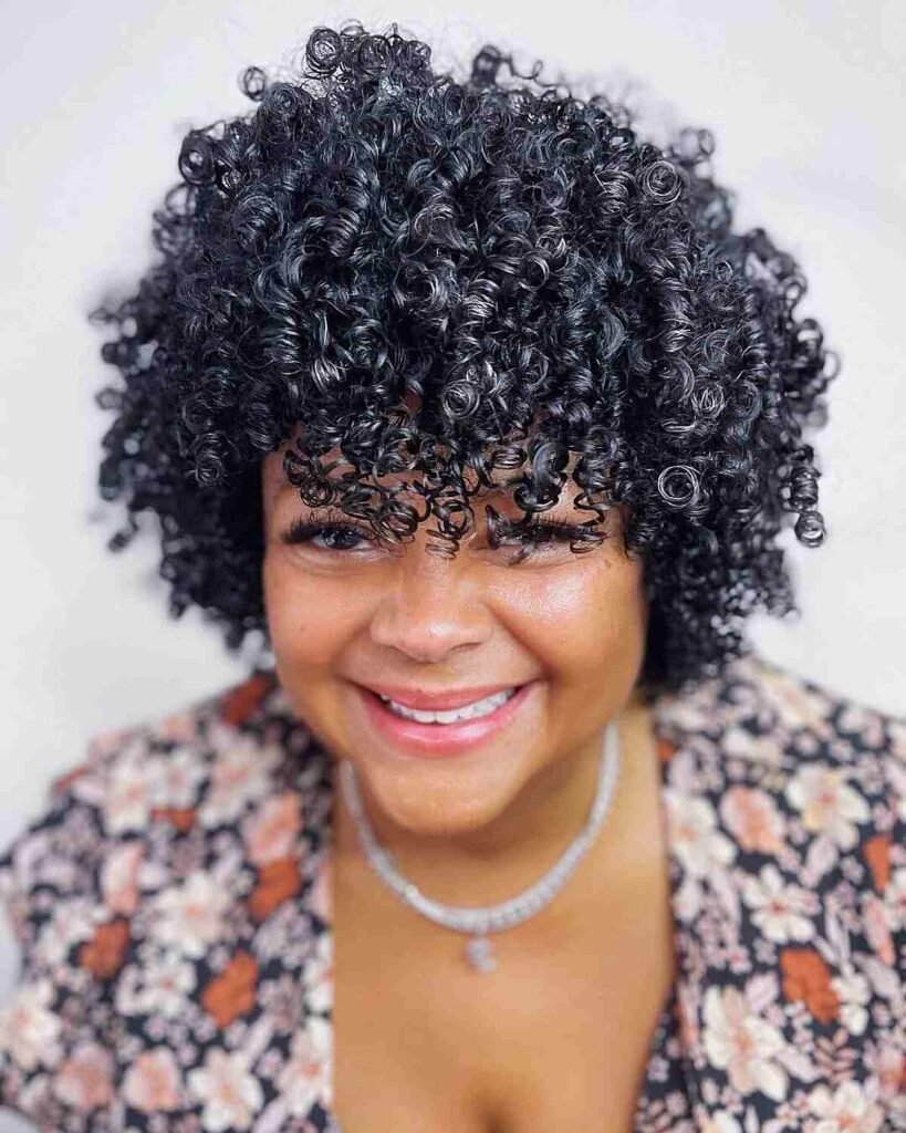 Black Shiny Bouncy Curls