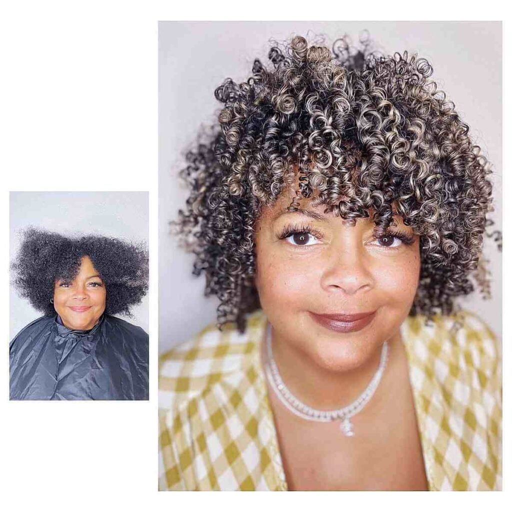 Rezo Cut Curls with Highlights